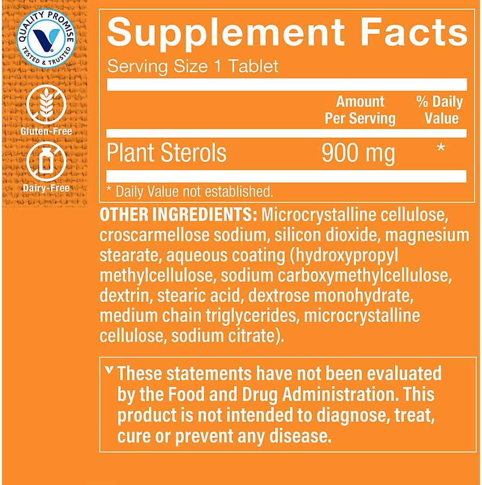 The Vitamin Shoppe Super Phytosterols 900MG, Apoya la Salud Cardiovascular, (90 Comprimidos)