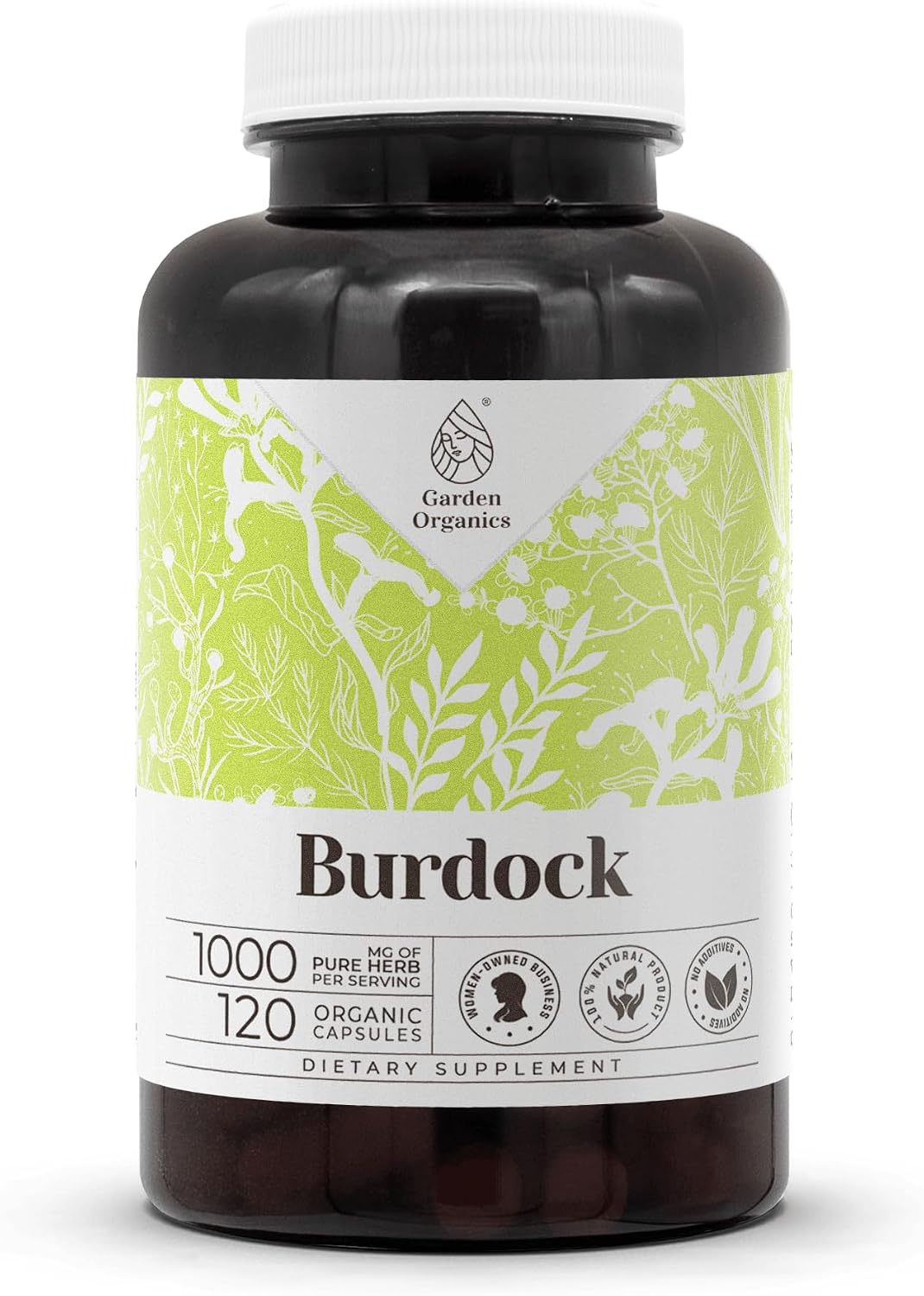 Bardana 60 Cápsulas | Suplemento Herbal de Alta Potencia | Raíz Seca de Arctium lappa