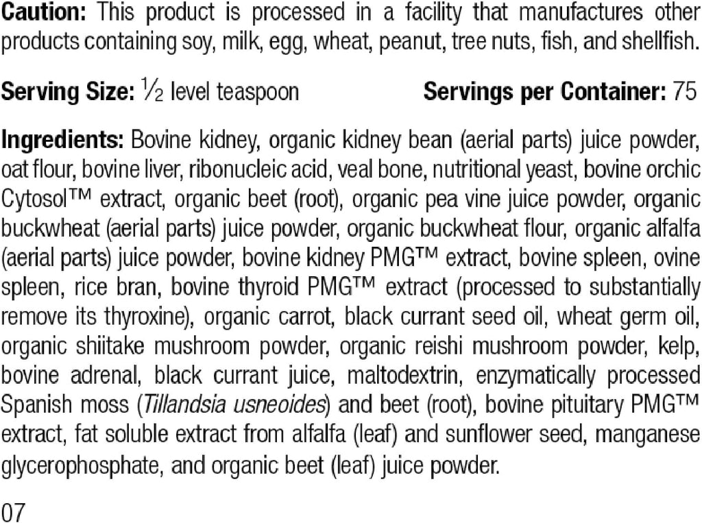 Standard Process Canine Renal Support – Suplemento para perros para la salud de riñones, hígado y corazón – 3.9 oz (70 porciones)