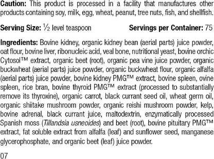 Standard Process Canine Renal Support – Suplemento para perros para la salud de riñones, hígado y corazón – 3.9 oz (70 – Image 2
