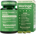 Benevolent Moringa Cápsulas con Curcumina Liposomal y BioPerine – 180 Cápsulas