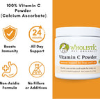 Wholistic Pet Organics Vitamina C en Polvo para Perros y Gatos - Alivio de Alergias y Picazón - Apoyo Inmunológico - 113 g