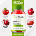 Super Health Keto ACV Gummies (3 Paquetes, 180 Gominolas)