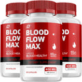Blood Flow Max Cápsulas - Fórmula Avanzada, Extra Strength, Bienestar General, Vitaminas Naturales (3 Paquetes - 180 Cápsulas)