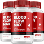 Blood Flow Max Cápsulas - Fórmula Avanzada, Extra Strength, Bienestar General, Vitaminas Naturales (3 Paquetes - 180 Cápsulas)