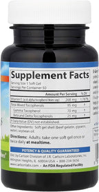 Carlson E-Gems Plus - 400 UI (268 mg) de Vitamina E Natural, 50 Cápsulas Blandas
