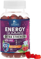 Energy Gummies con Vitamina B12 y Cafeína Natural - 1000 mcg - 60 Gominolas