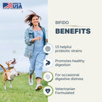 Bifido for Fido - Probióticos para perros para la salud digestiva e inmunitaria - 50 mil millones de UFC - Formulado por veterinarios - 30 días para perros grandes