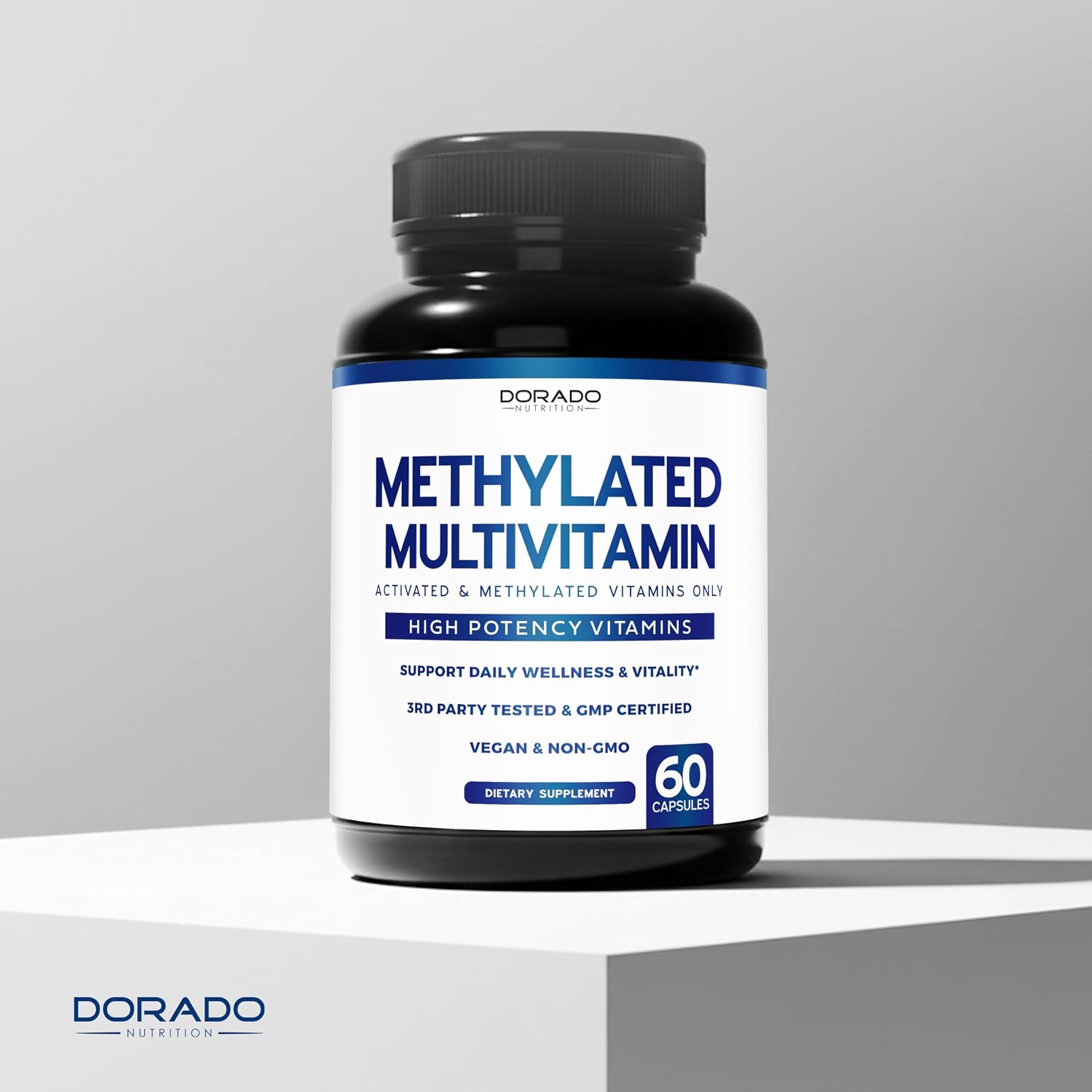 Multivitamínico Metilado - Complejo B Metilado con TMG y Metilfolato - Sin Gluten - 120 Cápsulas