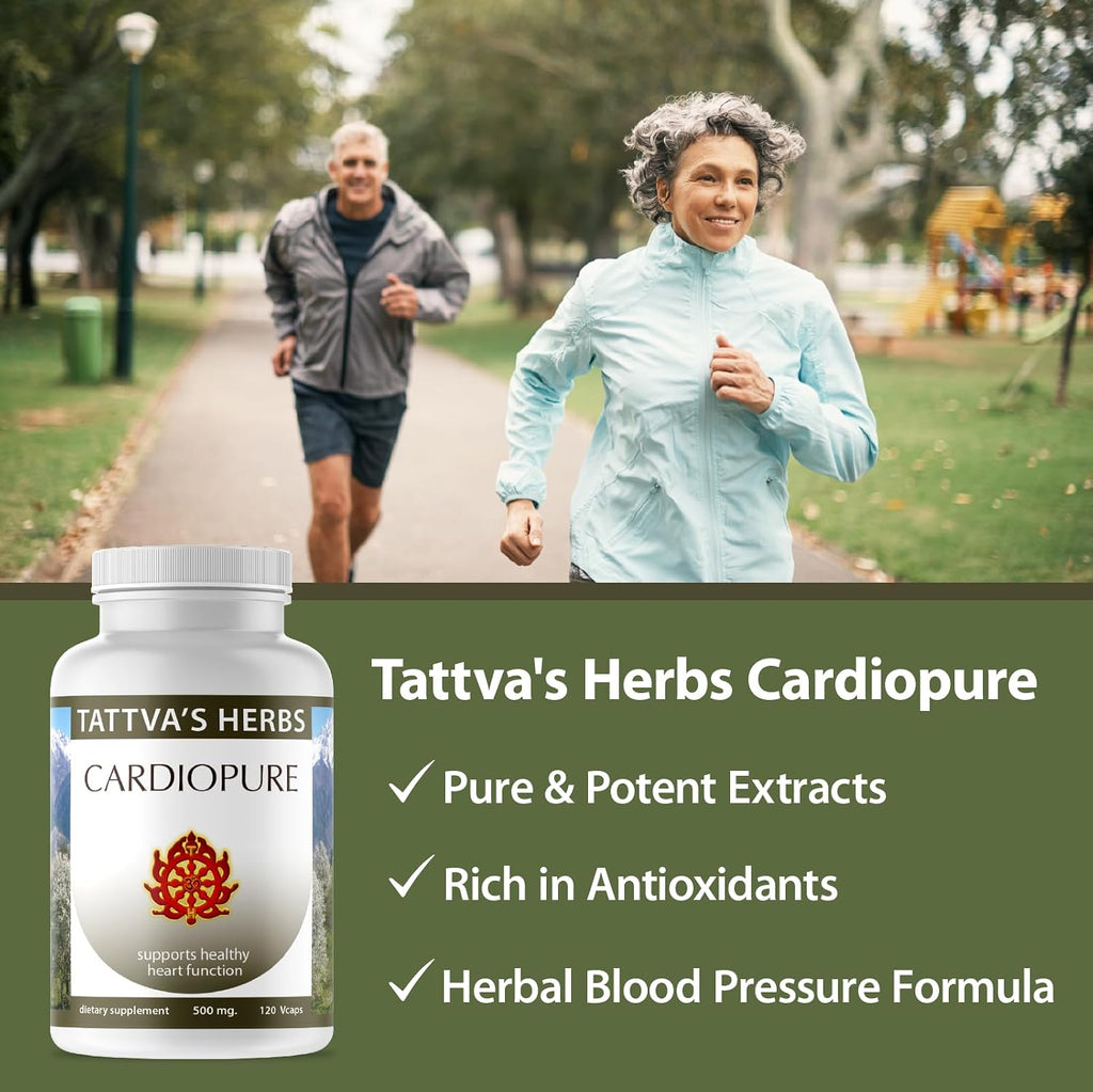 Tattva's Herbs Cardiopure - Ayurvedic Herbal Supplement with Ashwagandha, Rauwolfia, and Arjuna - 240 Veggie Capsules