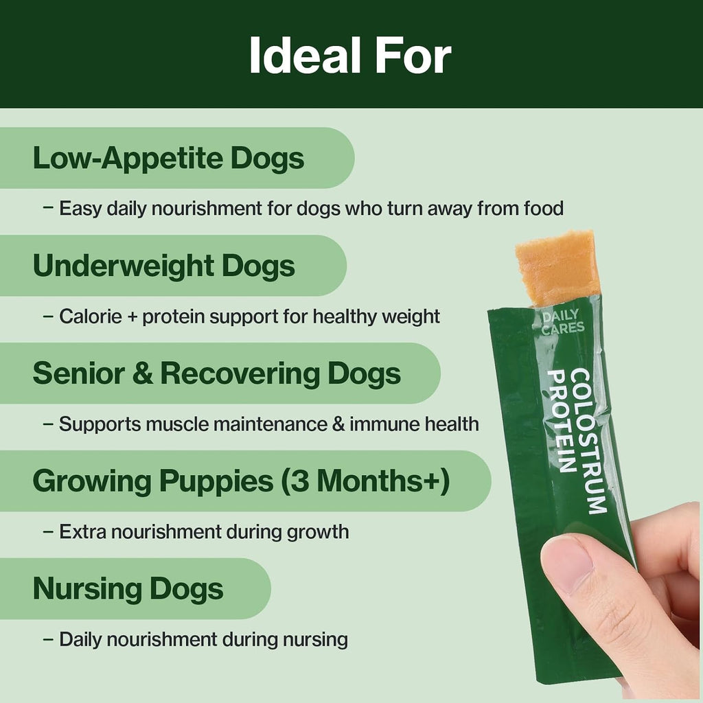 Doctor By Colostrum Protein para Perros y Cachorros – Suplemento de Proteína para Ganancia de Peso y Sistema Inmunitario – 30 Tubos