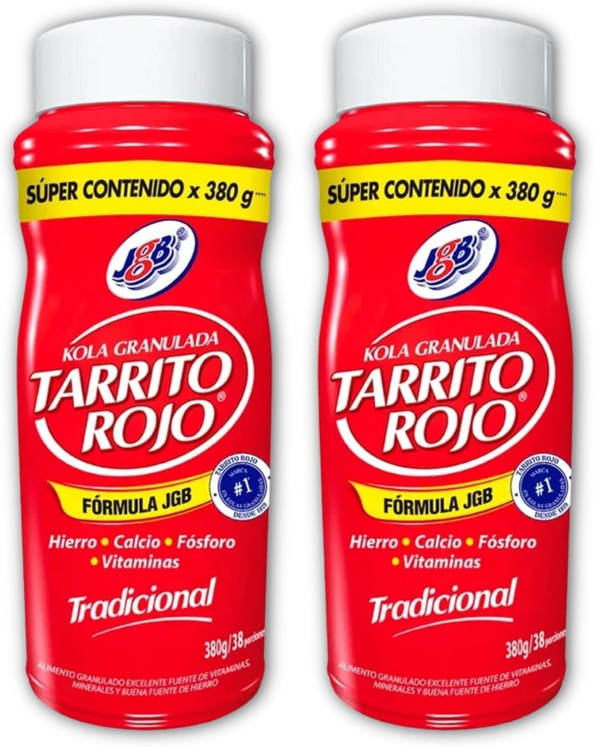 Kola Granulada Tradicional Sabor Tradicional 0- Pack de 2 Tarrito Rojo de 330 gramos - Mejorar el bienestar y la nutrición de tu Cuerpo - Suplemento Multivitamínico - Despensa Colombiana