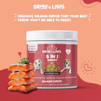 Multivitamínico para Perros 8 en 1 con Glucosamina y Aceite de Pescado – 90 Comprimidos Masticables Sabor Salmón