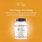 O'MEGA Wise - 820 mg de Aceite de Pescado Omega-3 de Alta Concentración con EPA, DHA y DPA para la Salud Cardiovascular, Cerebral, Articular y Ocular (60 Cápsulas Blandas)