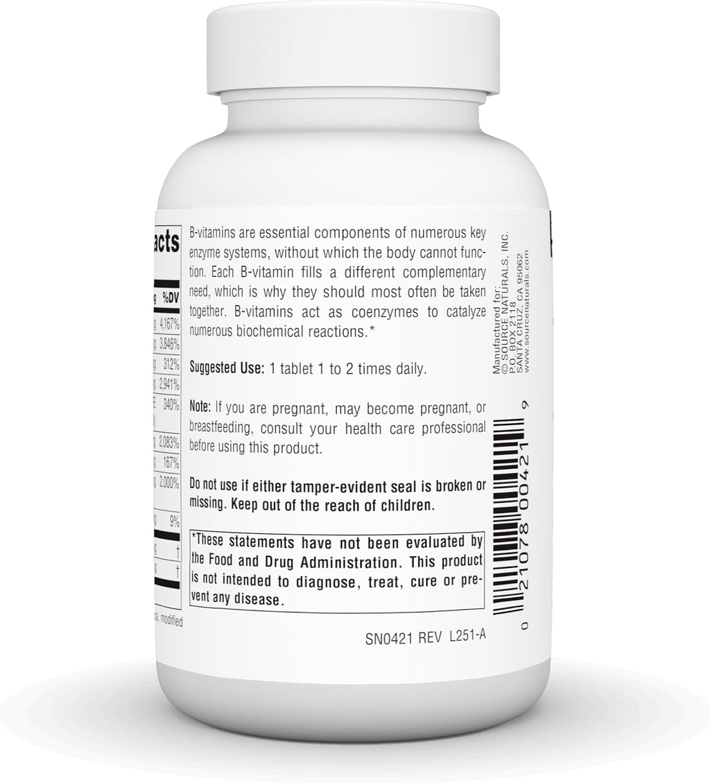 Source Naturals B-50 Complex, 50 mg, 100 Tablets - Energy Support