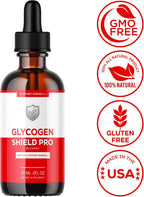 (5 Pack) Glycogen Shield Pro - Gotas de Glycogen Shield Pro, Gotas de GlycogenShield Pro, Soporte GlycogenShield Pro, Soporte Glycogen Shield Pro, Suplemento Glycogen Shield Pro, 5 Botellas para 150 Días