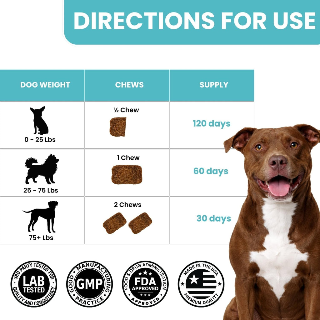 TRATEZ Multivitamínico para Perros 25-en-1 - Chews Blandos con Vitaminas y Minerales Esenciales, 60 Unidades