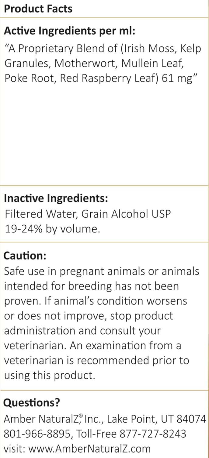 Amber NaturalZ TYD Thyroid Balance - Suplemento herbal para tiroides en mascotas
