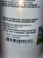Pure, High-Potency Berberine; 1000mg per Serving; 180 Capsules