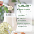 Bovine Colostrum Supplement Powder 50% IgG Premium Bovine Colostrum for Gut Health Support, Immune Support, Muscle Recovery & Overall Wellness, Grass Fed, Non-GMO, Unflavored, 60 Servings