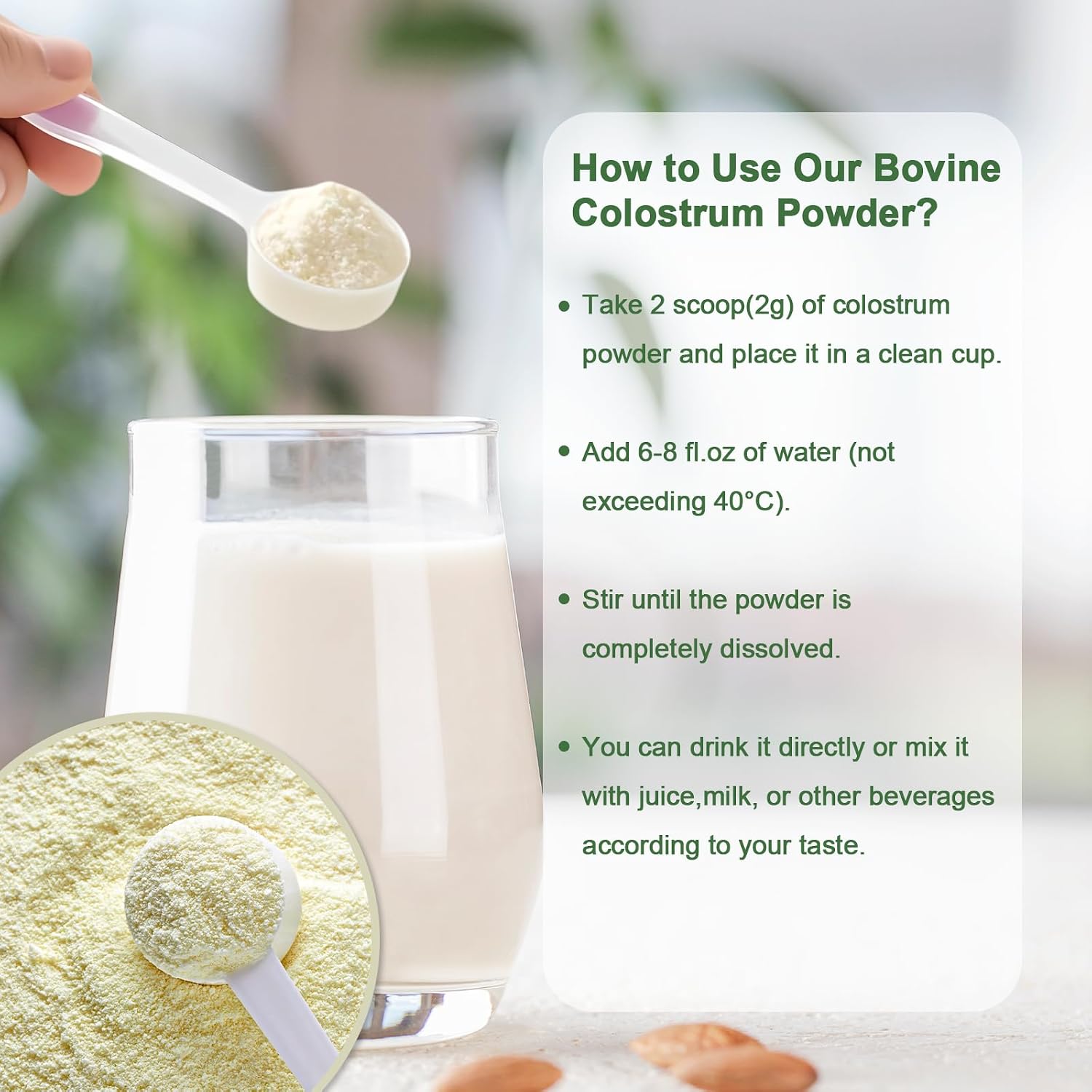 Bovine Colostrum Supplement Powder 50% IgG Premium Bovine Colostrum for Gut Health Support, Immune Support, Muscle Recovery & Overall Wellness, Grass Fed, Non-GMO, Unflavored, 60 Servings