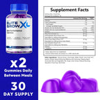 Elite Grow XL Gummies - Complemento Alimenticio en Gominolas, Fórmula Avanzada, 60 Gominolas