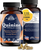 FLORIDA HERBS Leg Cramp Support – Cápsulas de Quinina Orgánica de Corteza de Cinchona – 1000 mg – 330 Cápsulas (3 Frascos)