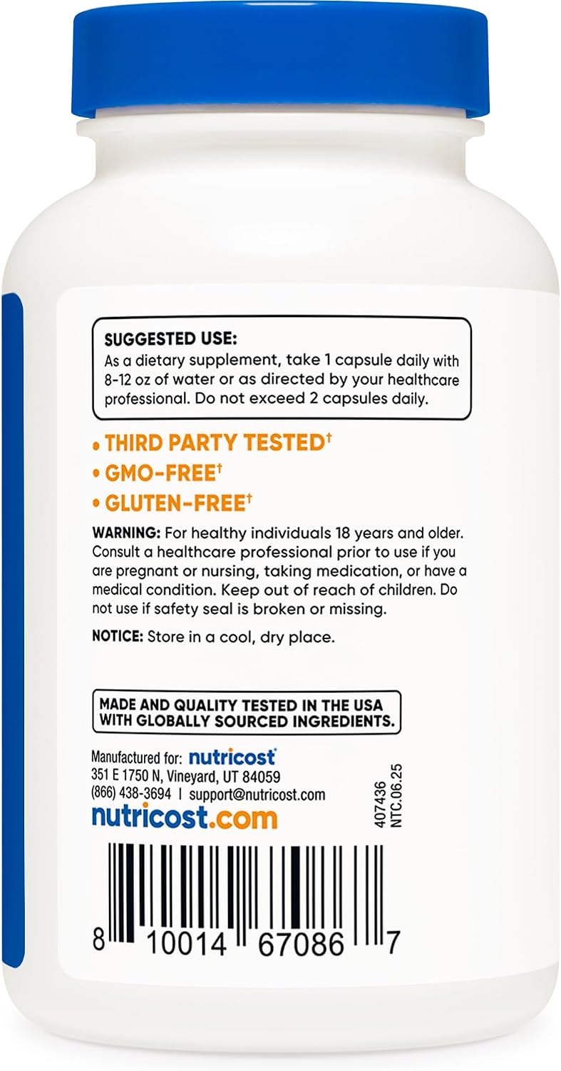 Nutricost Cápsulas de Boro 5mg, 240 Cápsulas Vegetarianas - Sin Gluten y No Transgénico