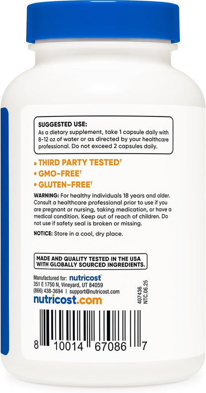 Nutricost Cápsulas de Boro 5mg, 240 Cápsulas Vegetarianas - Sin Gluten y No Transgénico – Image 4