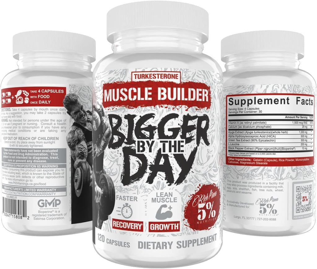 5% Nutrition BiggerByTheDay – 120 Cápsulas (30 Dosis)