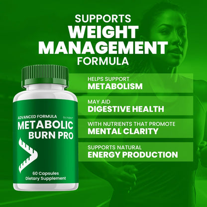 (5 Pack) Metabolic Burn Pro Cápsulas – Fórmula Avanzada Suplemento para Apoyo a la Salud (300 Cápsulas)