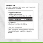 DAVINCI Labs L-Teanina - 200 mg por Servicio - 60 Cápsulas Vegetarianas