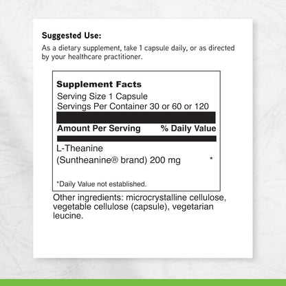 DAVINCI Labs L-Teanina - 200 mg por Servicio - 60 Cápsulas Vegetarianas – Image 6