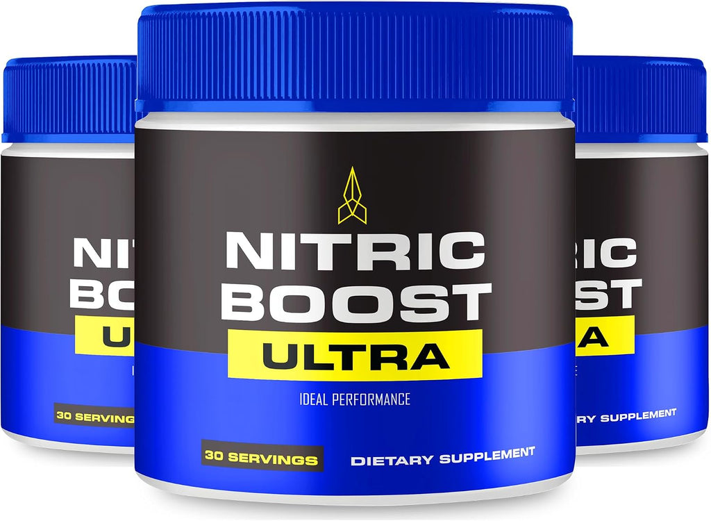 Nitric Boost Ultra Polvo - Fórmula Oficial NitricBoost para Energía y Flujo Sanguíneo (Paquete de 3)