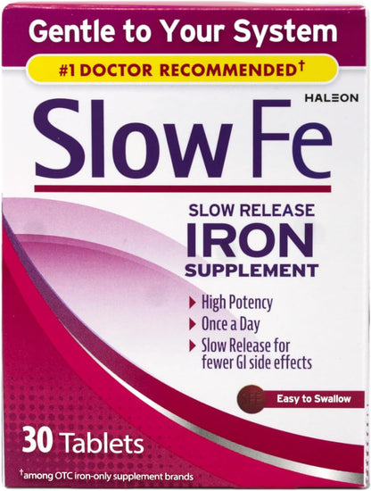 Slow Fe Hierro de Liberación Lenta, 30 – Contribuye al transporte normal de oxígeno en el cuerpo. – Image 2