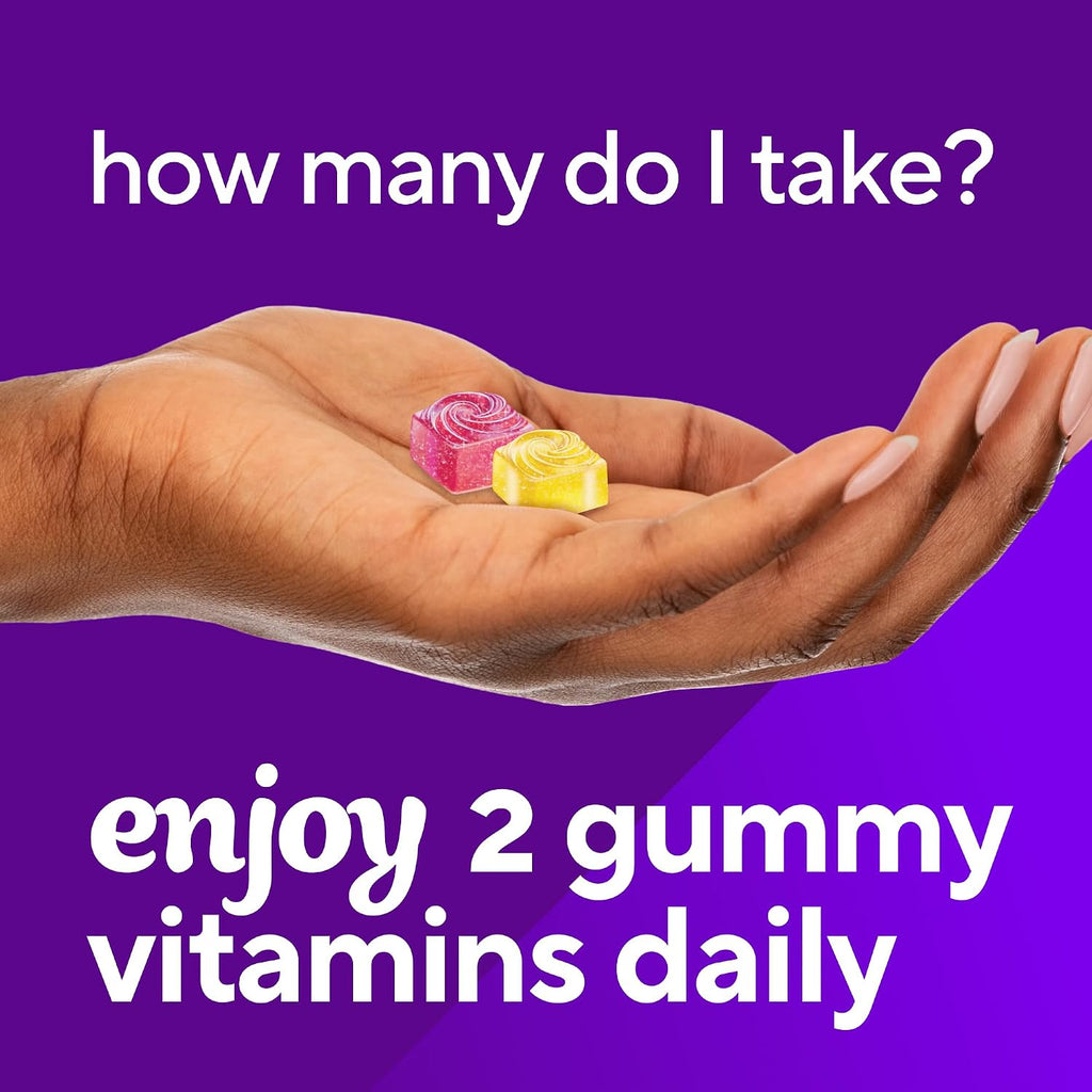 Vitafusion Prenatal Gummies - Vitaminas Prenatales en Gominolas, Sabor Frambuesa Limón, 90 Unidades