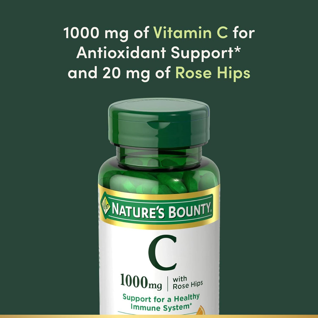Nature's Bounty Vitamina C + Escaramujo, 1000 mg, 100 Comprimidos