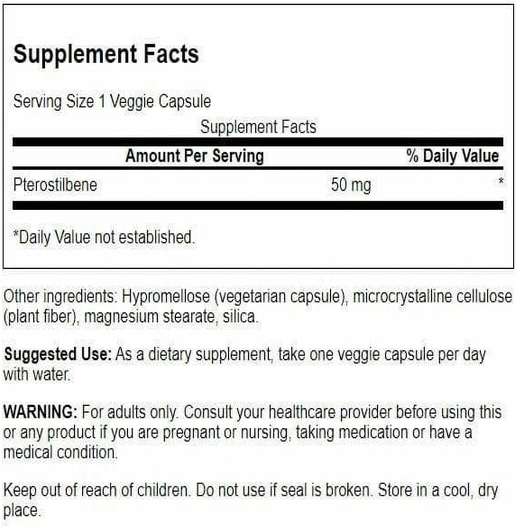 Swanson Pterostilbene 5 mg, 30 Cápsulas Veganas