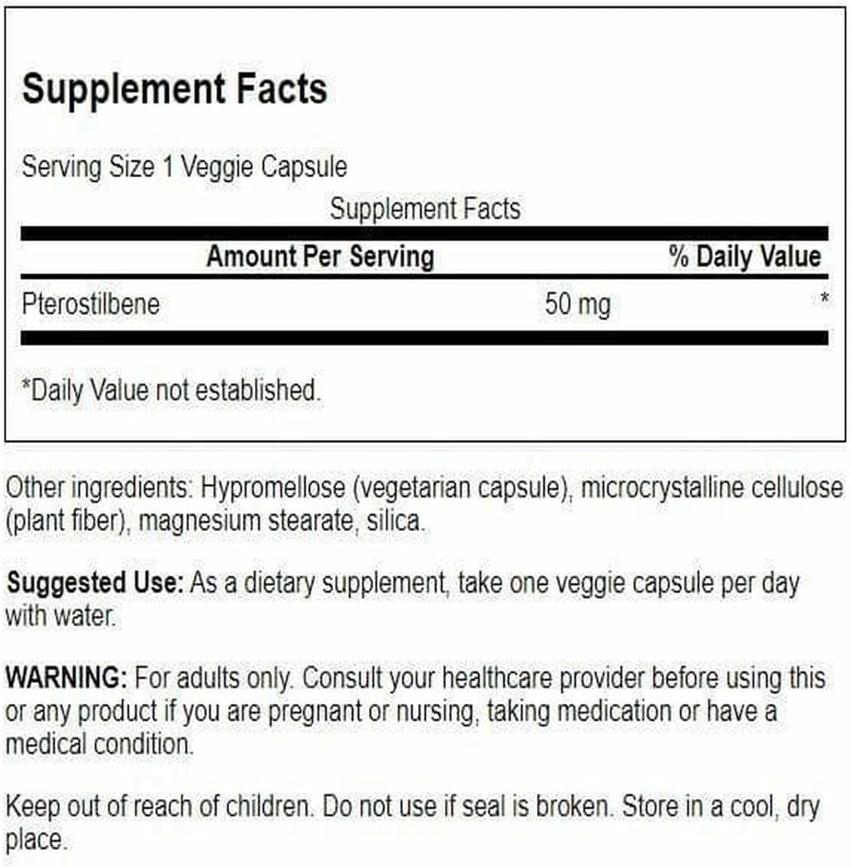 Swanson Pterostilbene 5 mg, 30 Cápsulas Veganas – Image 2