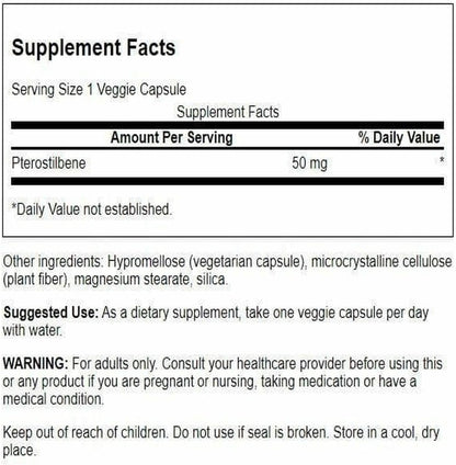 Swanson Pterostilbene 5 mg, 30 Cápsulas Veganas – Image 2