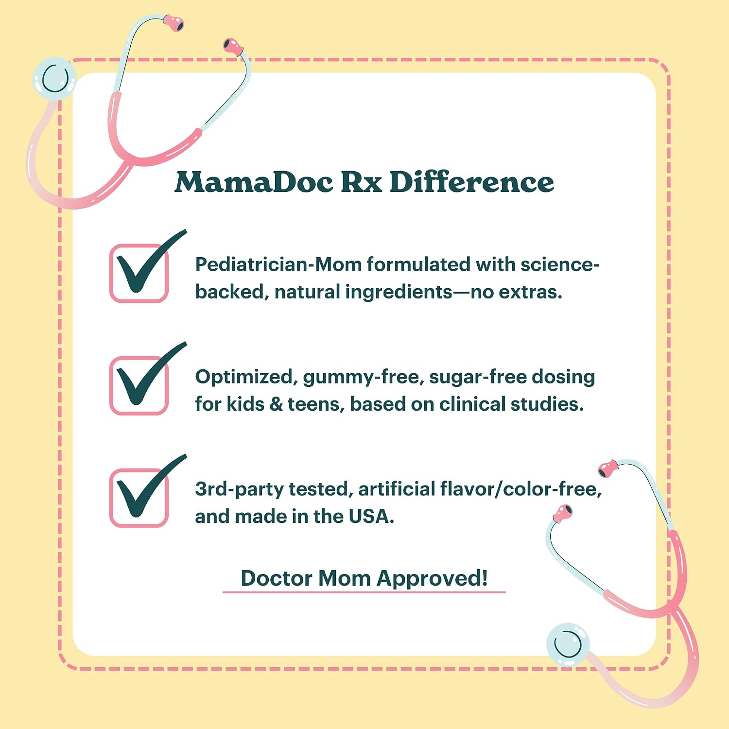 MamaDoc Rx Vitamina D3 Orgánica Masticable para Niños y Adolescentes | 800 UI | Sin Azúcar, Vegano, Sin Alérgenos | 2 Meses de Suministro | Edad 3+