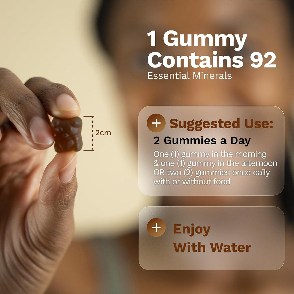 Black Girl Vitamins Gomitas Irish Sea Moss - 92 Minerales - Vegano, Sin Gluten, Halal (Arándanos Mixtos, 30 Días)
