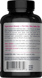 NeoCell Biotin Complex Cabello, Piel y Uñas | 90 Cápsulas | con Péptidos de Queratina Bioactivos y Ácido Alfa Lipoico | Fórmula Radiante