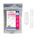 Cápsulas de gelatina vacías Tamaño 0 - Transparentes - 1000 uds - Kosher y Halal