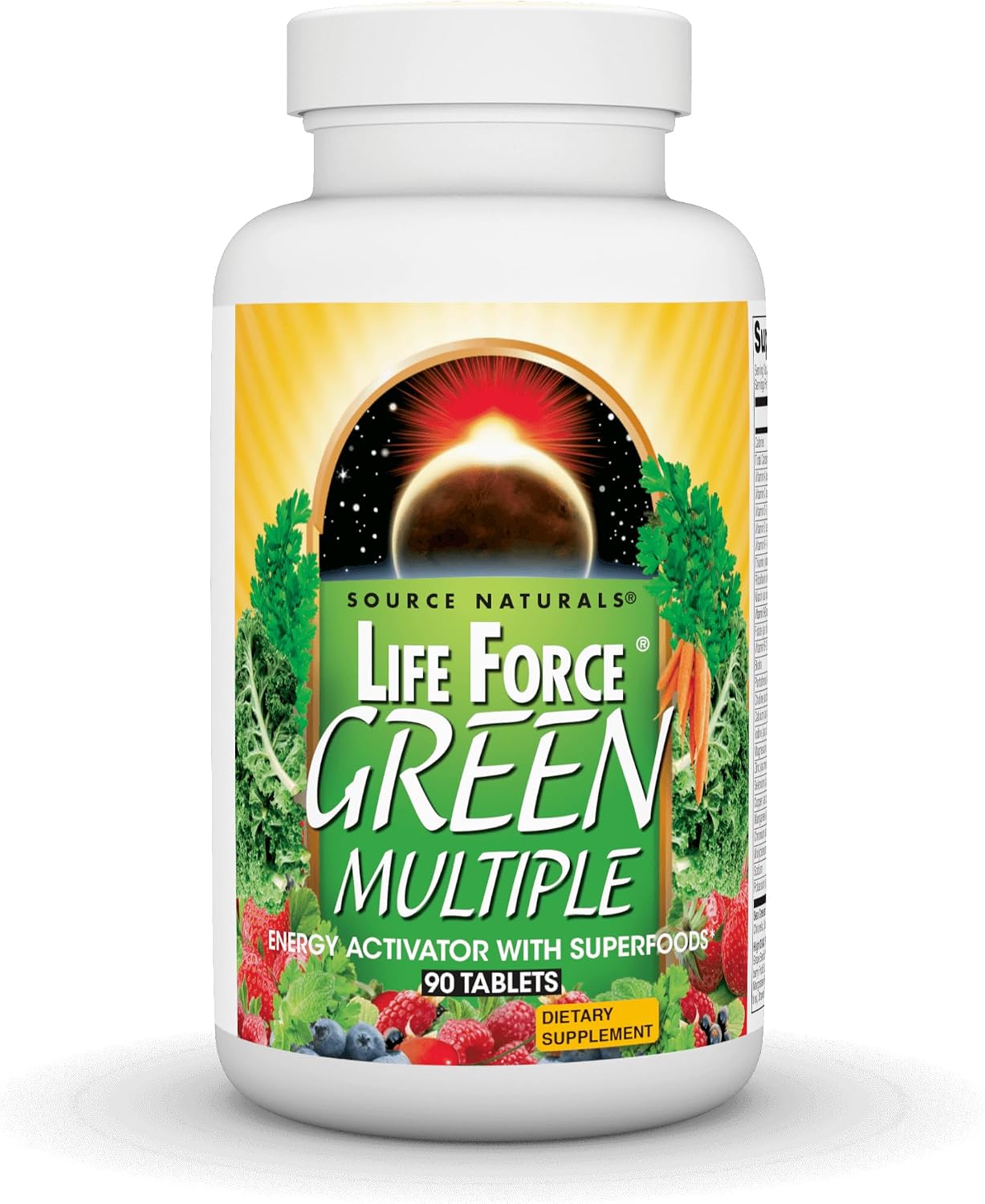 Source Naturals Life Force Green Multiple, activador energético con superalimentos - 90 comprimidos