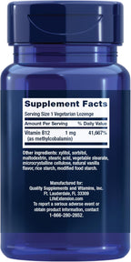 Vitamina B12 Metilcobalamina 1 mg, 60 Comprimidos Sublinguales - Life Extension