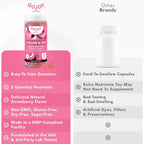 GOJOY NATURALS Gominolas prenatales con colina y DHA - Para preconcepción, embarazo y posparto - Colina bitartrato 250mg + DHA 150mg - Vegano, sin azúcar, no GMO