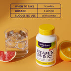 Healthy Origins Vitamina D3 2.000 UI (50 mcg) y Vitamina K2 200 mcg (MK-7), 180 Cápsulas Blandas