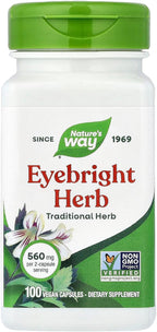 Nature's Way Eyebright Herb — 560 mg, 100 Cápsulas Veganas