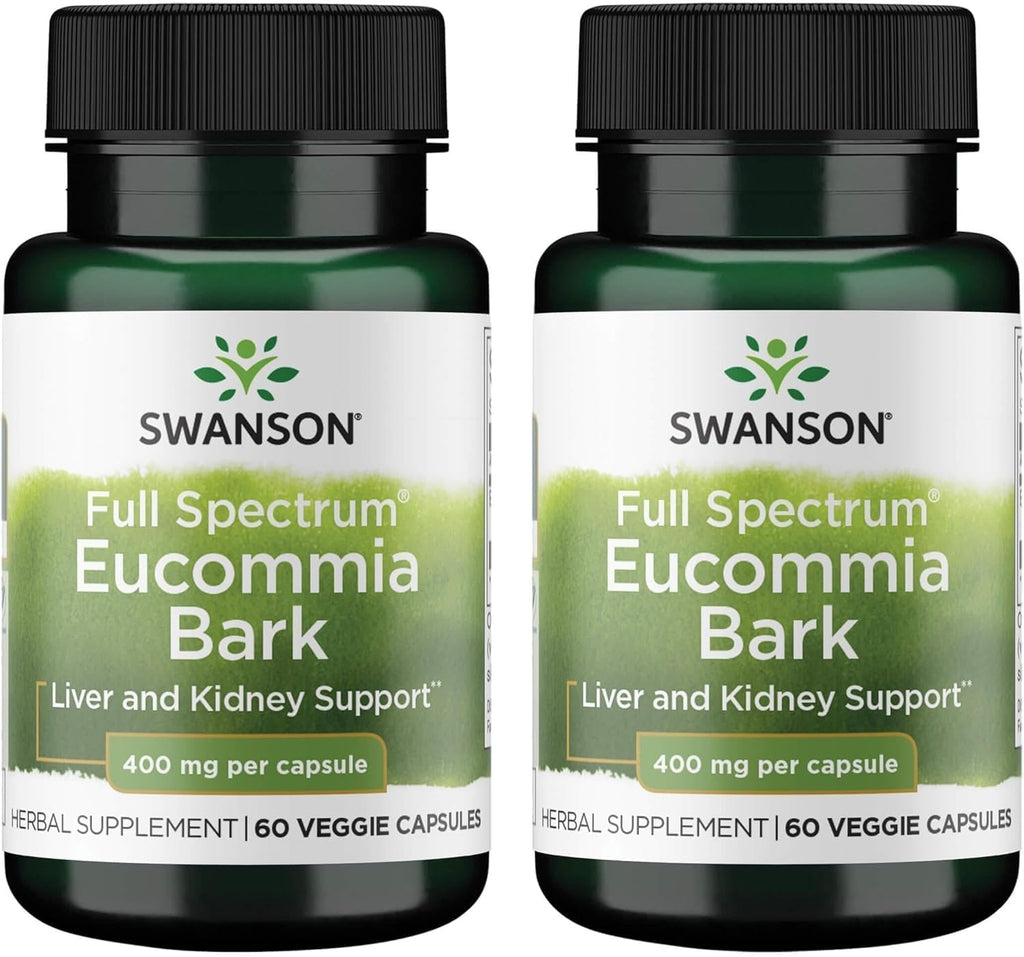 Swanson Full Spectrum Eucommia Bark 400 mg 60 Cápsulas Vegetales
